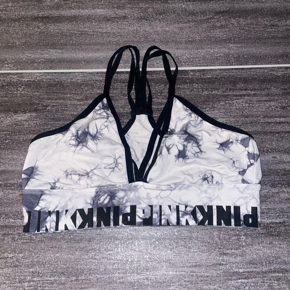 Pink sports bra